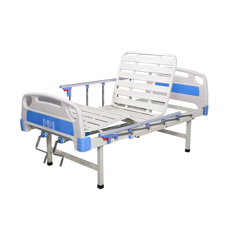 Hospita Furniture ABS Steel Double Crank Two Function Patient Care Manual Medical Bed