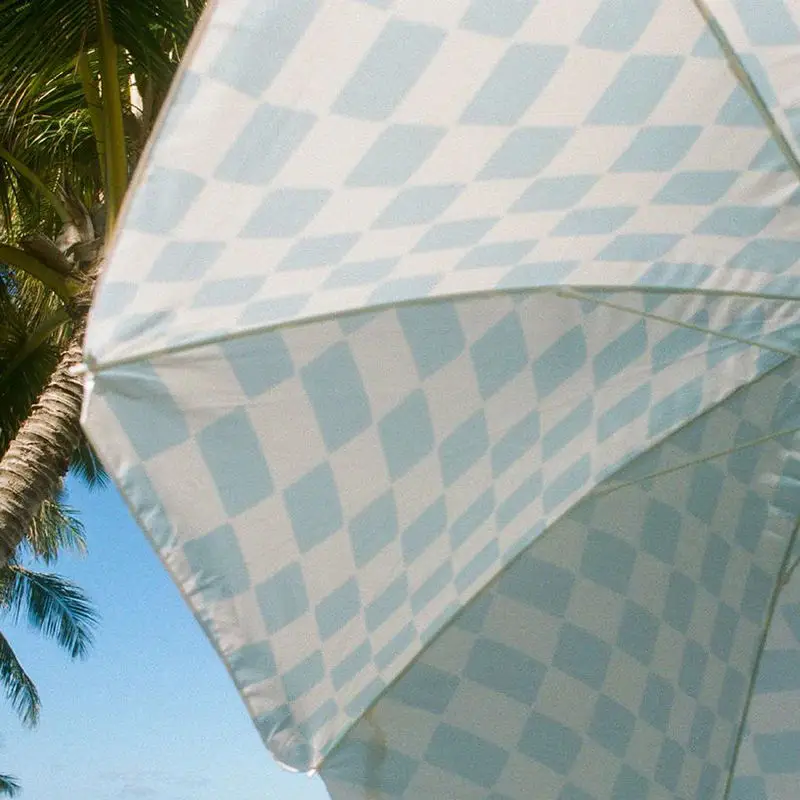 wholesale 100% cotton bind canopy beach essentials sun umbrella boho recycled material fringe parasol with carrying bag
