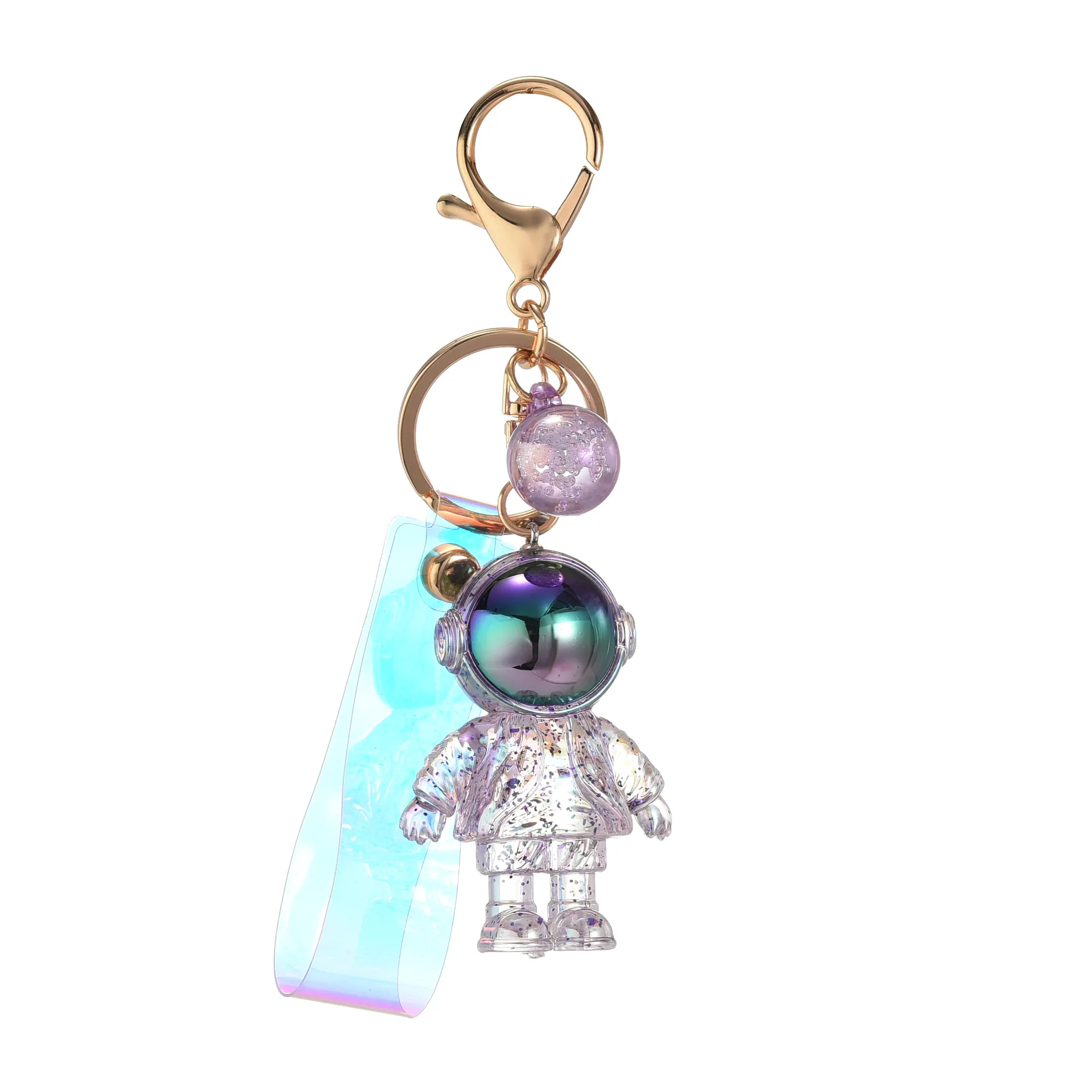 New Cartoon Astronaut Decor Action Figures Crystal  Crystal Space  Astronaut Keychain