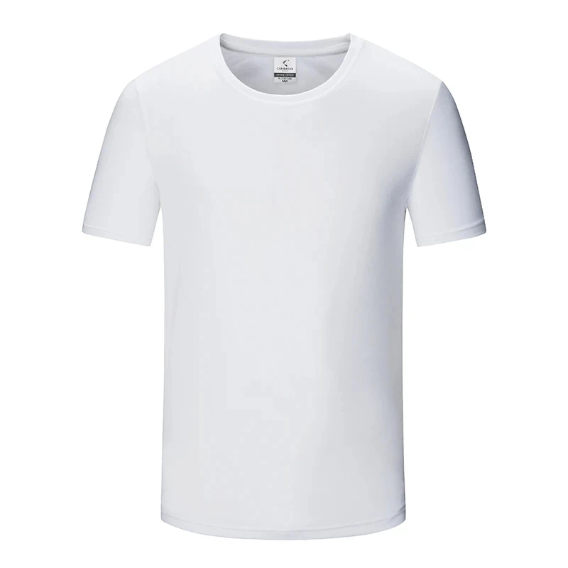 Unisex Quick Dry T-Shirt Real US and EU Size Custom Printing Solid Pattern Casual O-Neck Design Short Sleeves