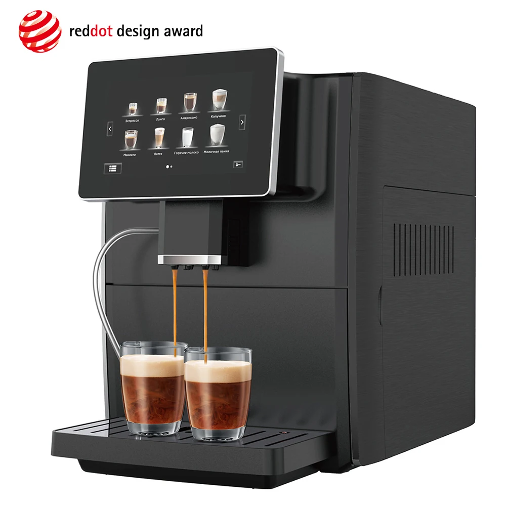 Kaffeemaschine полный сенсорный цветной визуальный экран Электрический полностью cafetera Автоматическая Коммерческая кофеварка эспрессо