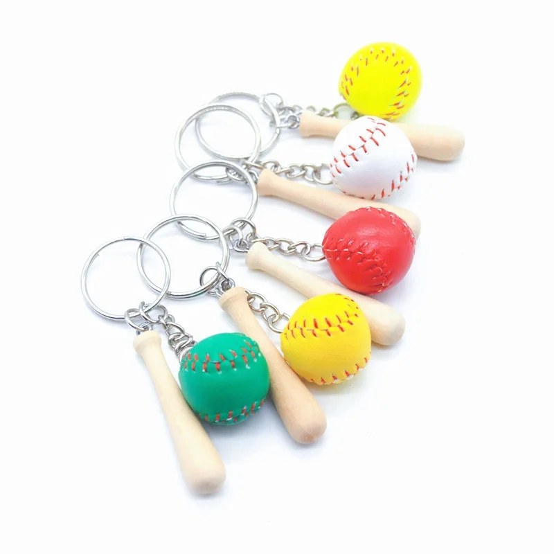 Hot Selling Mini Baseball Bat Key chain Sports Souvenir Mini Softball Key Ring Key Chain