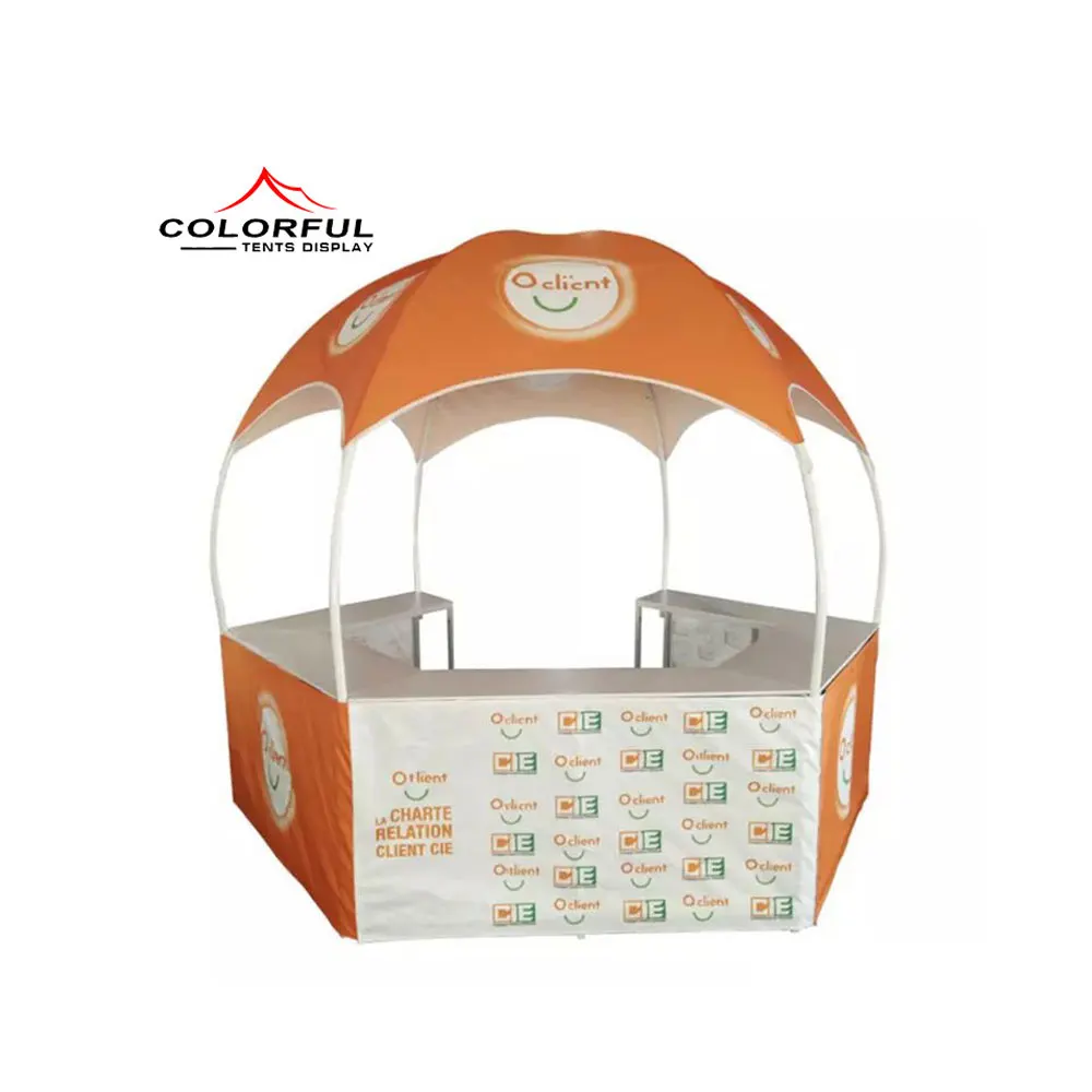 New products collapsible design promotional mall kiosks dome canopy tent with table