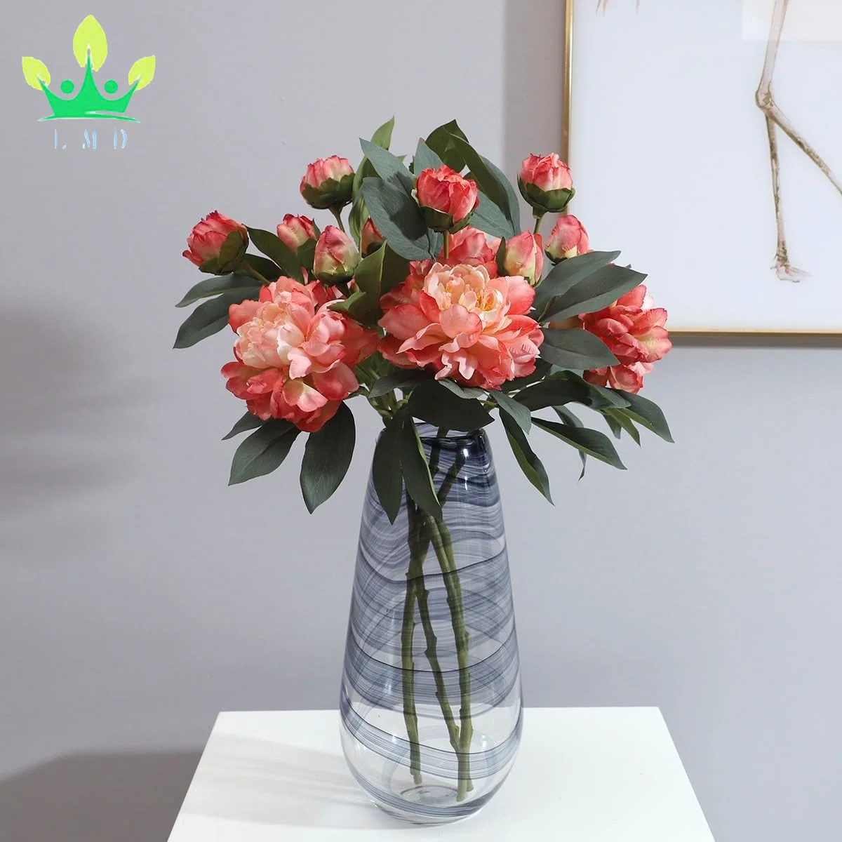 Artificial Multi-Layer Peony Flower with Stems Real Look Peonies for Wedding Centerpieces Bridal Baby Shower Party Decorations