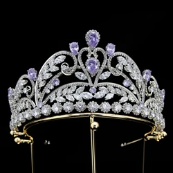 Bohua Jewelry New Design bridal hair accessories Zircon Princess Crowns Wedding Bridal Tiaras for women