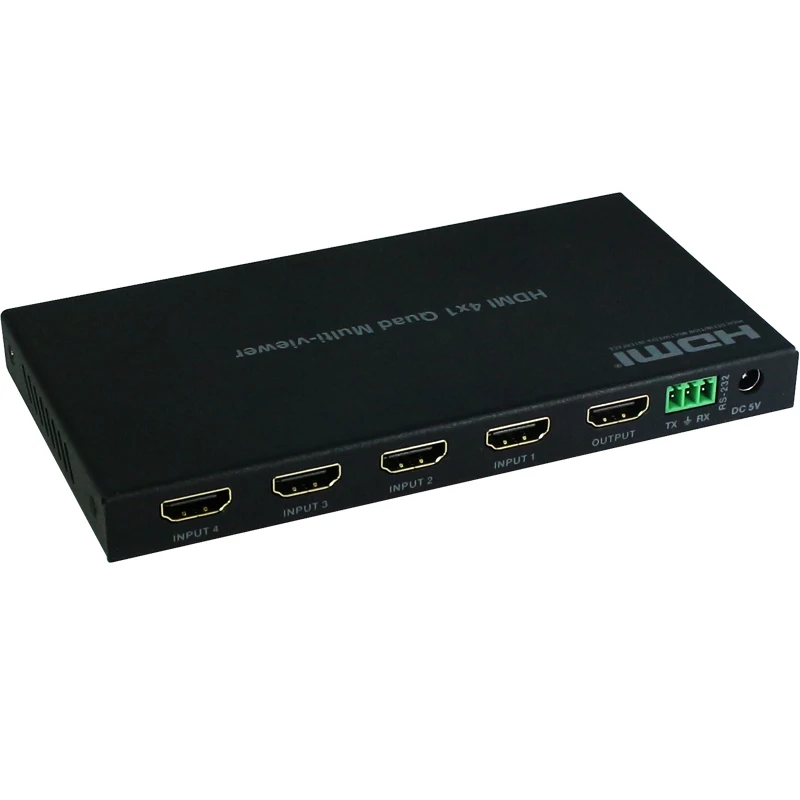 4X1HDMI Quad Multi-viewer with Seamless Switcher IR remote RS-232