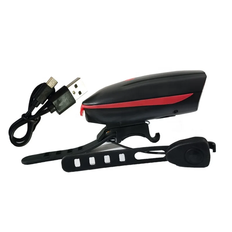 Bright USB Electric Bicycle Accessories Rechargeable Outdoor Front Led Light Set with speaker