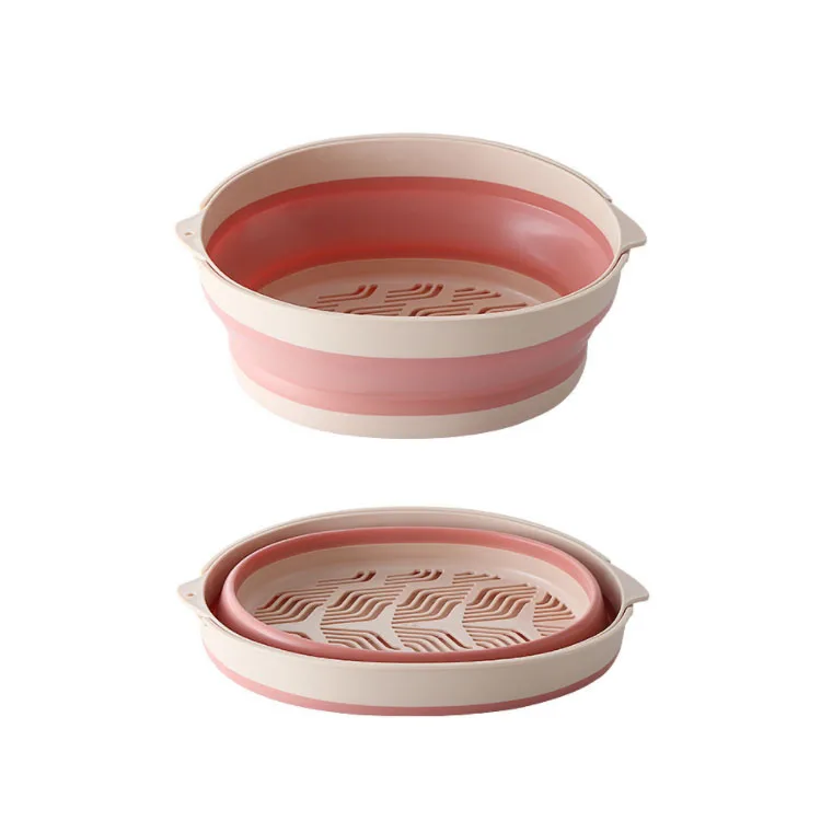 2pcs/set Collapsible Bucket and Collapsible Strainer Durable Pop Up Bucket