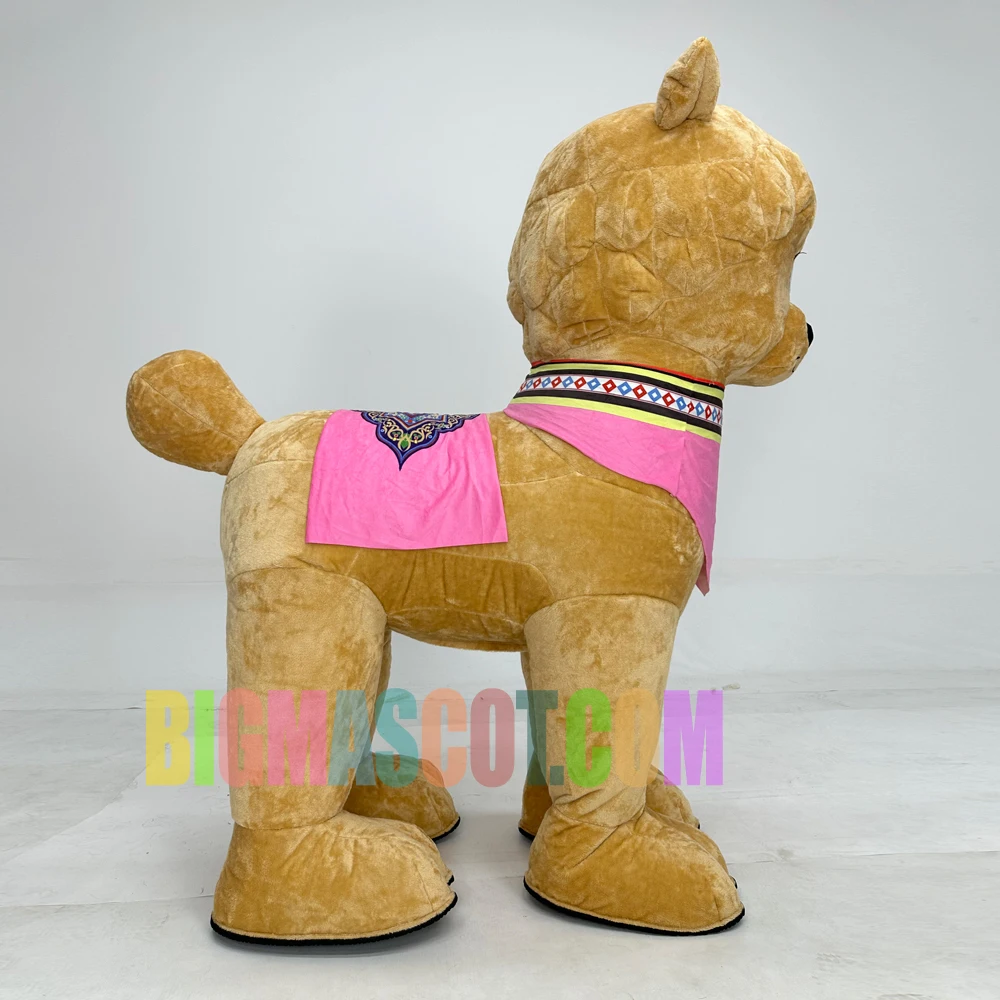 Commercial Custom Made Cartoon Character Costumes air blow up suit brown Inflatable Alpaca Mascot Costume for Party