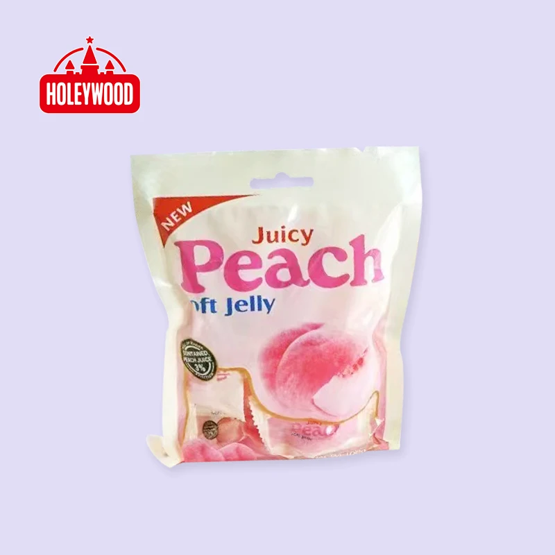 Holeywood 3D Peach Gummy Candy 12g Specialty Chinese Halal Soft Fruit Sour Ball Hard Candy Bulk Wholesale Boxes Fruity Sugar