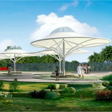 Customized Modern Design PVDF Sunshade Tensile Beach Umbrella with PTFE Membrane for Outdoor Garden Park & School Application