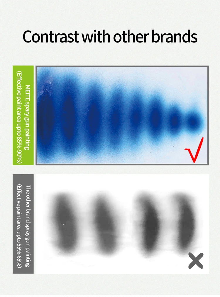 Meite MT-WA200 большой хромированный автоматический распылитель Профессиональный Пневматический распылитель