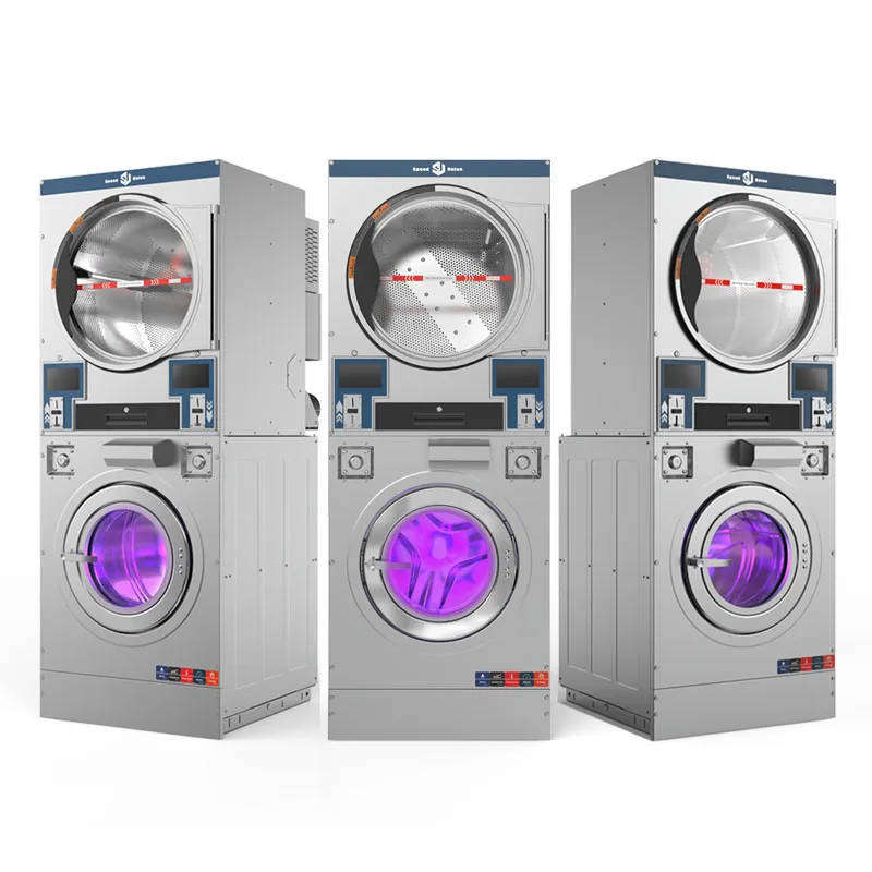 Automatic Coin Operation Cloth Washing Machine With Tumble Dryer for Commercial