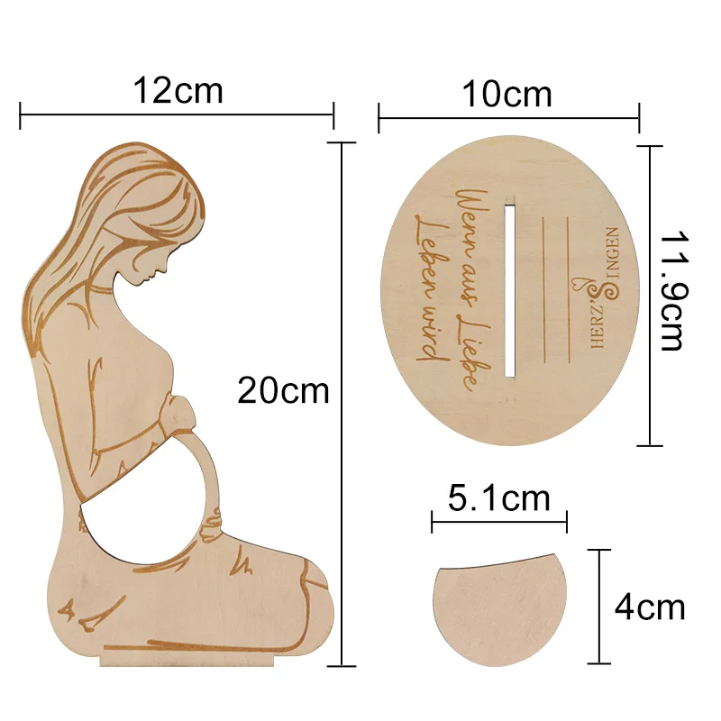  Available Stock Stand Pregnant Women Gifts Wood Ultrasound Picture Frame Wooden Sonogram