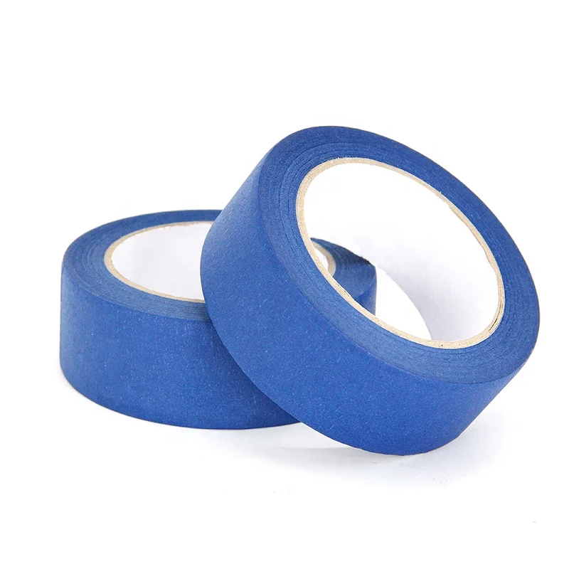 Auto High Temperature 120 Degrees Masking Tape Blue Crepe Paper Car Painting Tape
