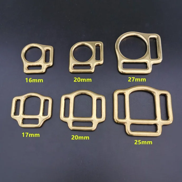 solid brass 2 way square 3 way square halter buckle 15mm 20mm 25mm