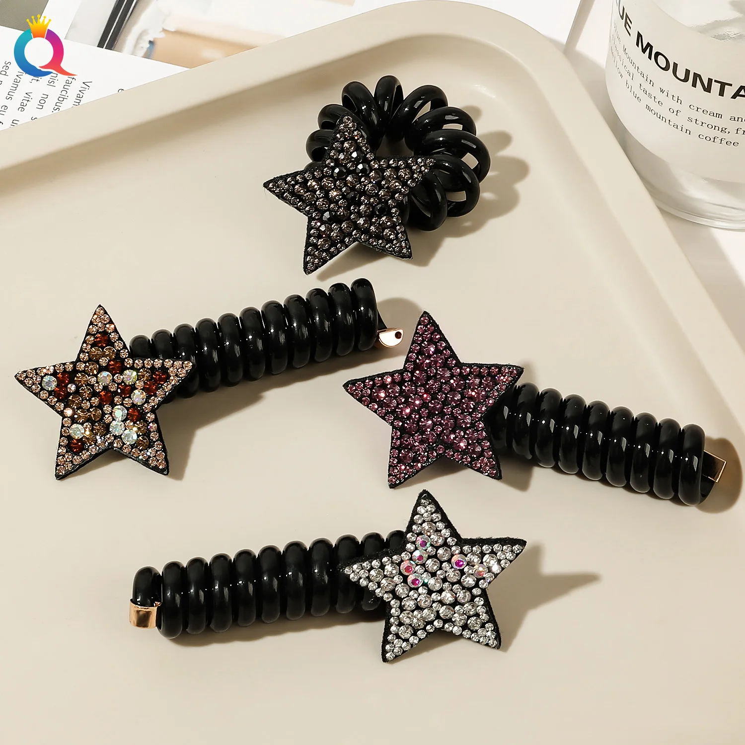 spiral long ponytail holder with bead butterfly flower hair braid maker easy use hairstyle tool
