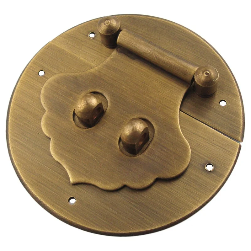 Hardware accessories Pure Copper Old Type Wooden Box Copper Lock Brand Camphor Wooden Box Copper Fittings hasp