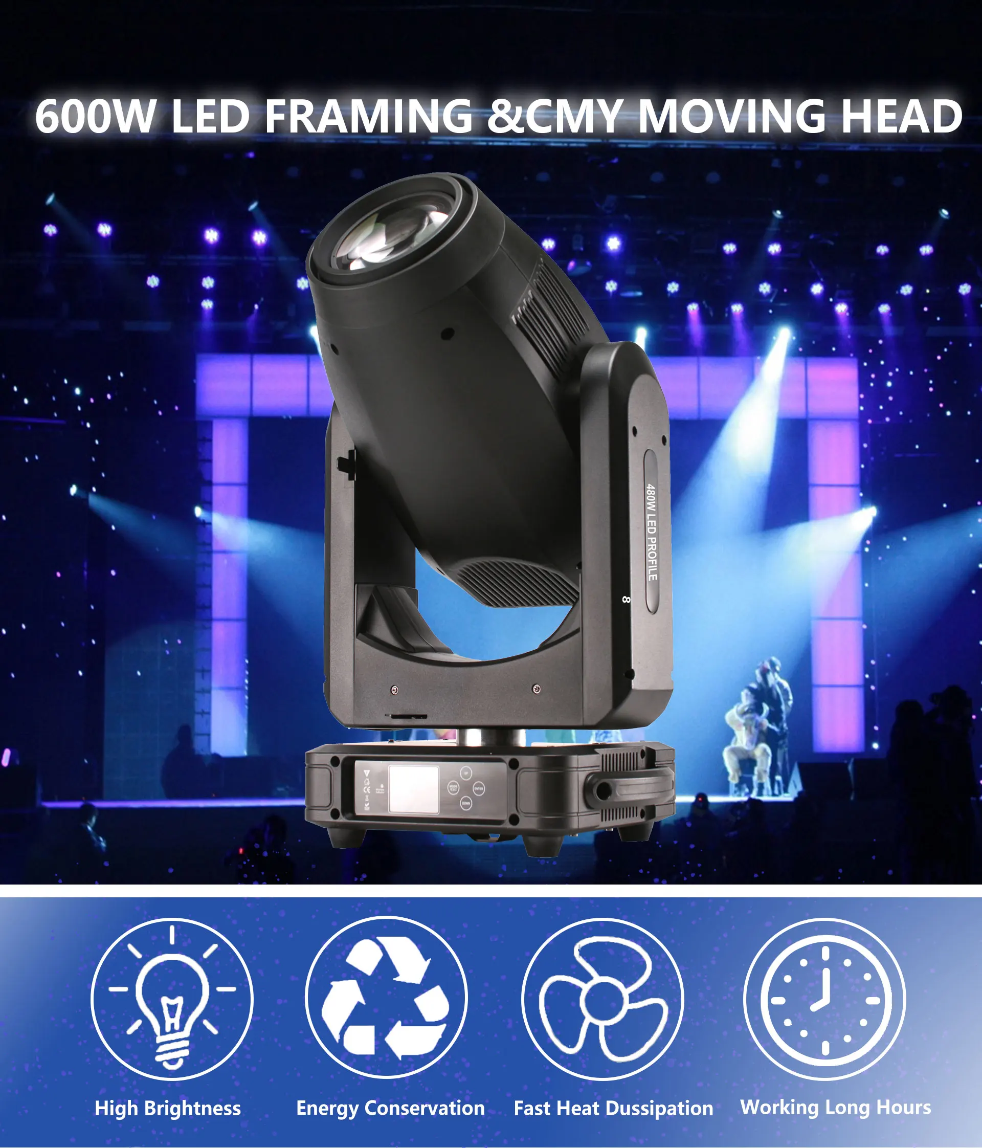 480w led moving head light for decoration wedding par