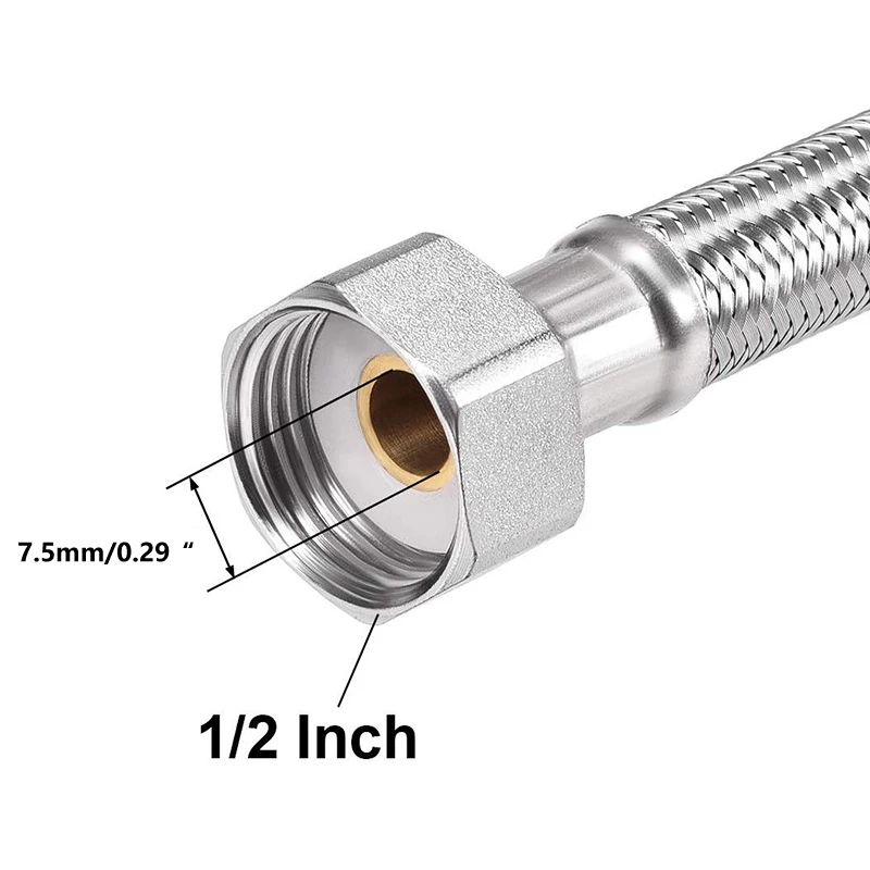Aifol OEM F1/2 and M1/2 Faucet TAP stainless steel wire flexible hose plumbing faucet braided hose