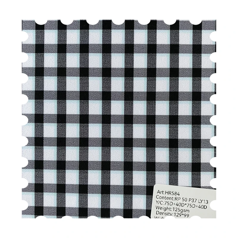 Daily casual wear round neck shirt eco-friendly 50 recycled polyester 37%Polyester 13% CVC knit single jersey fabric for shirt