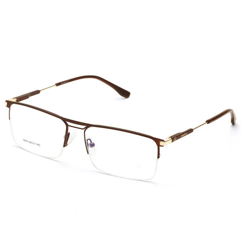 Hot Sell Fashion Wholesale Eyewear Metal Half Rimless Frame Eyeglasses Frames Optical Frames For Men Women