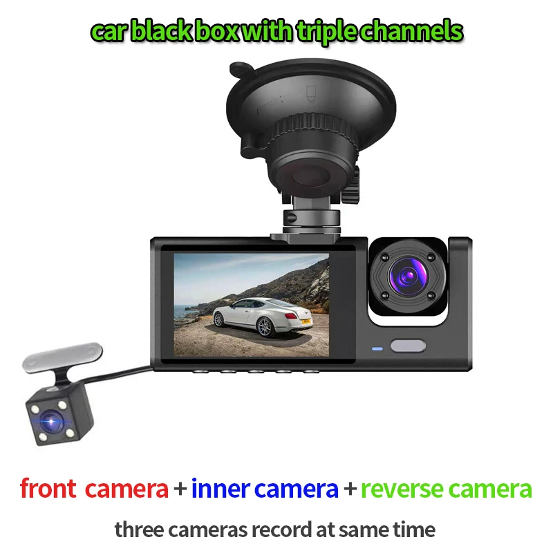 3 Ways Wifi Car Video Recorder Road Camera Dashcam For Vehicle
