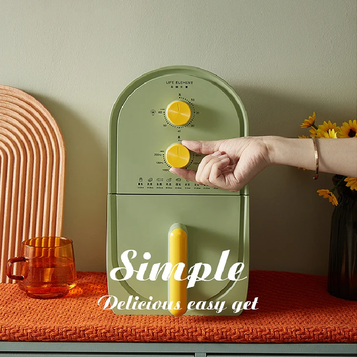 New Design Adjustable Thermostat Control Non-Stick Cooking Surface Oil Free Deep Air Fryer Use For Home