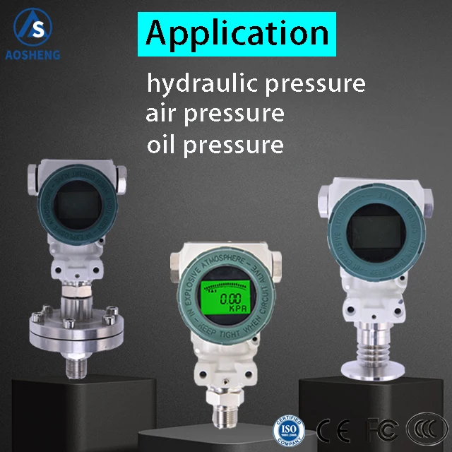 AOSHENG China Pressure Transmitter 4-20ma Pressure Indicating Transmitter Absolute Analog Digital Water Oil Air Pressure Sensor