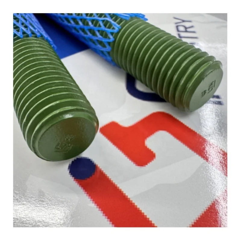 ASME B18.2.1 ASTM A193 B7 B7m A320 L7 L7m Blue Color PTFE Xylan coated Double End Stud Bolt Nut