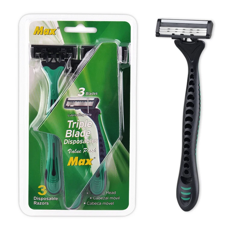 Best razor men underarm shaver of safety razor portable with triple blades.
