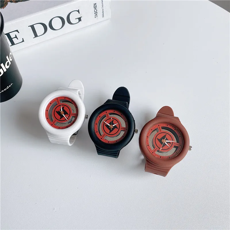 New Design Fashion Naruto Silicone Band Wrist Watch for Men Boys Rubber Strap Sport Quartz Watch