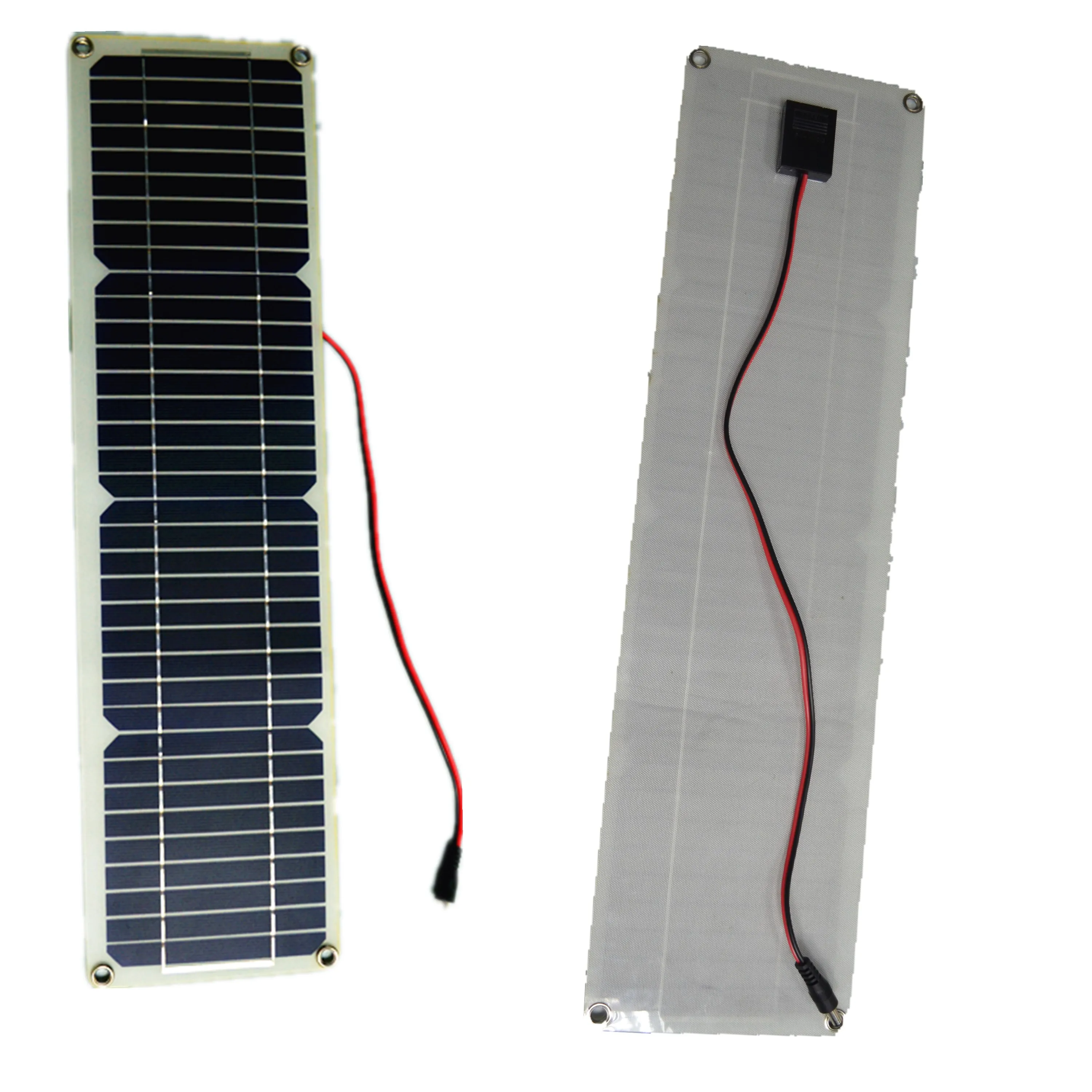 Комплект солнечных панелей RG 18 в 10 Вт, прозрачная полугибкая монокристаллическая солнечная батарея, модуль «сделай сам», уличный разъем, зарядное устройство 12 В постоянного тока