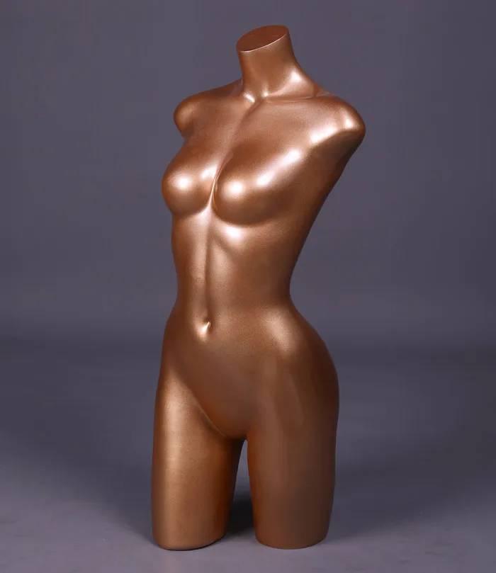 Plastic headless half body torso mannequin for woman underwear panties and bra