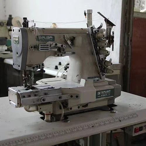 Nice quality used 80%new high speed Siruba 600 INDUSTRIAL 4 thread overlock sewing machine