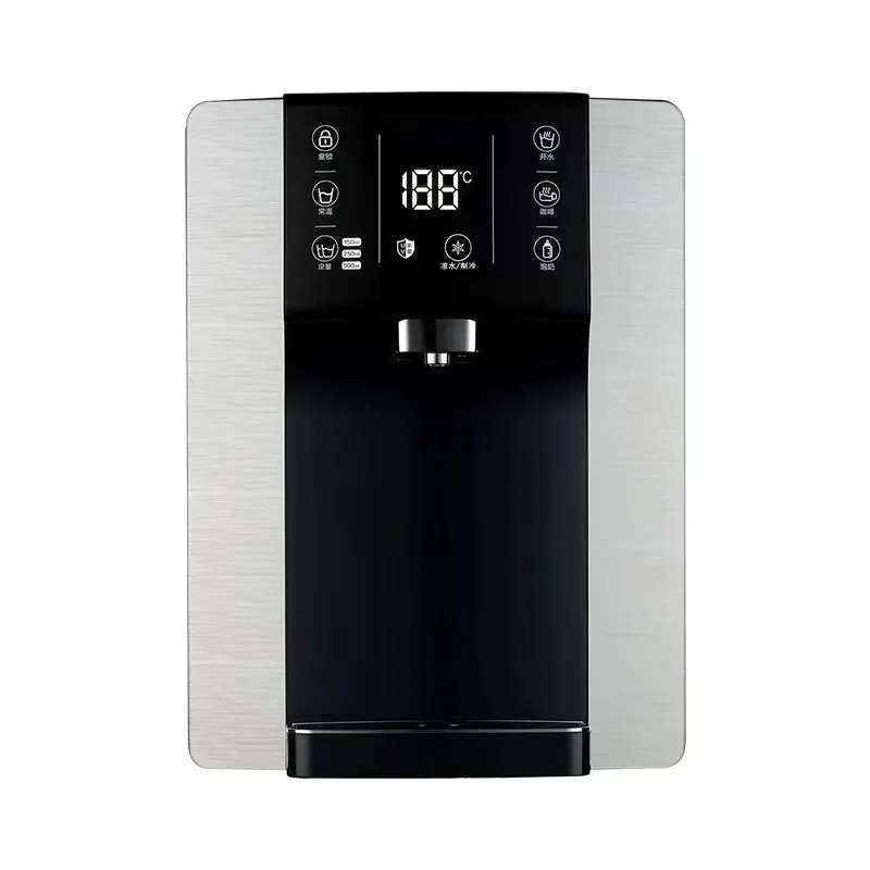 family office use white  large screen temperature display wall-mounted hot and cold pipeline water dispenser