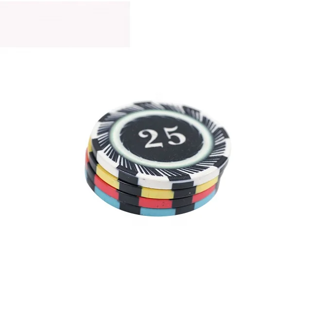 Custom Made 10g Ceramic Poker Chips with Various Color of Green Red White Black Yellow Poker Chips