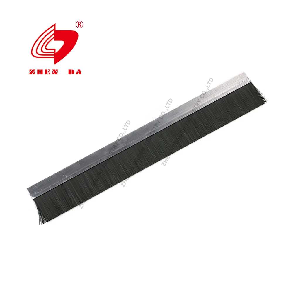 Dustproof Hollow Metal Doors Premium Aluminum Brush Door Sweep Brush Strip