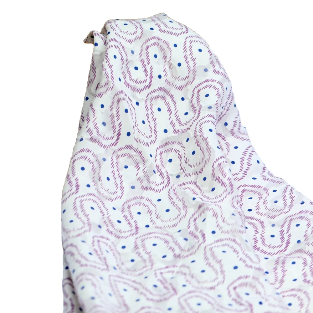  Abstract printed silk viscose clip jacquard fil coupe fabric for sale 300yds in stock special