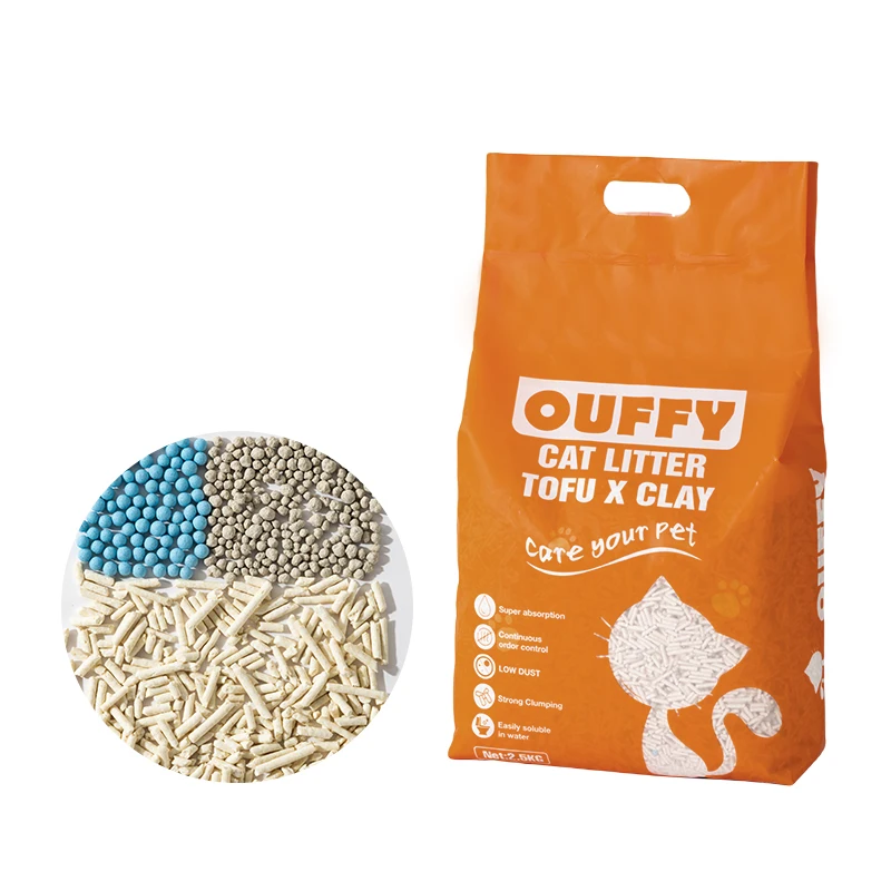 Dust-Free Cat Litter Sand Formula with Bentonite Tofu and Liquid Absorbent Particle Good for Cats
