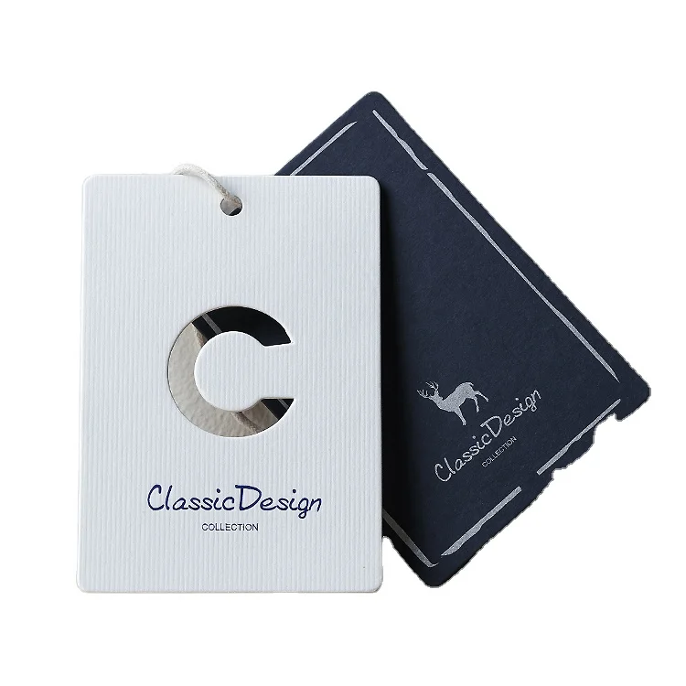 
Custom printing care hang tags paper size labels for clothing 