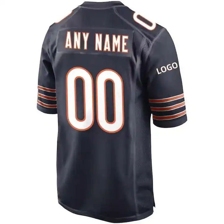 2025 New Wholesale Jersey Personalization Chicago US Team Navy White Color Orange Custom Embroidery American Football Jersey