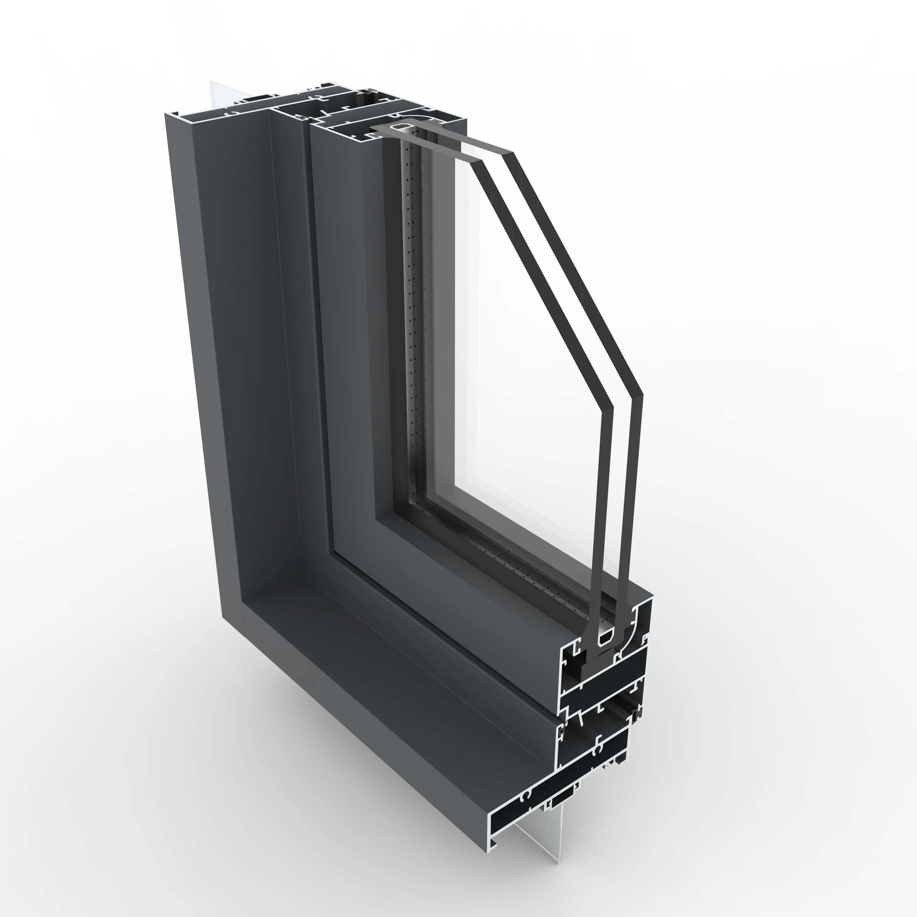 Minglei Black Aluminum Awning Australia Standard Window with Nail fin