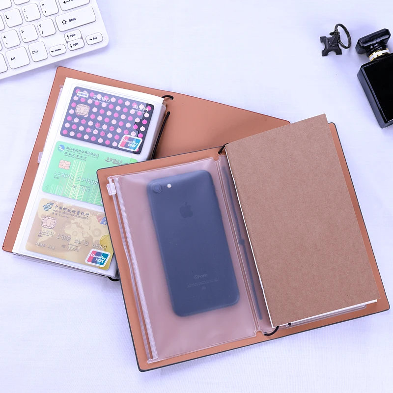 Low MOQ Luxury Journal Hardcover Leather Notebook Diary Planner Gift Set For Office Stationery