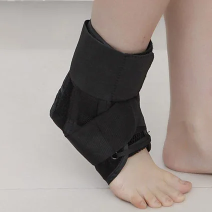 Kangda  black adjustable ankle brace lace up ankle support Ankle Pain Sprain Guard Strap Brace