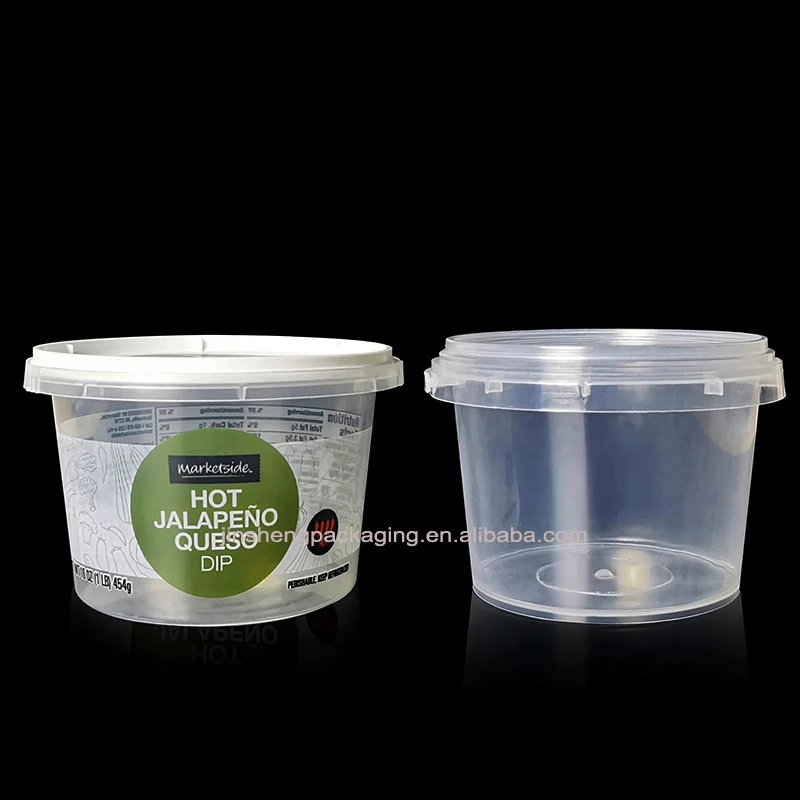 Frozen safe food grade disposable custom logo printed 250g 500g plastic cup for ice cream with lids tamper evidence