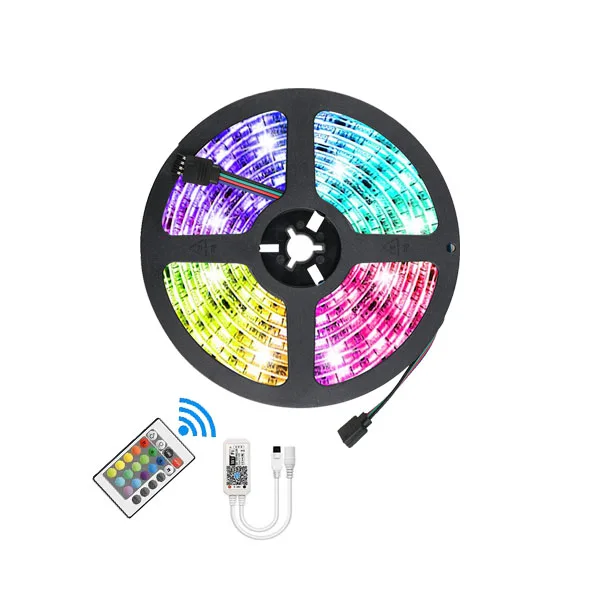 Светодиодная лента rgb Tiras с поддержкой Alexa и Google Home беспроводной контроллер приложением 5050 Wi-Fi