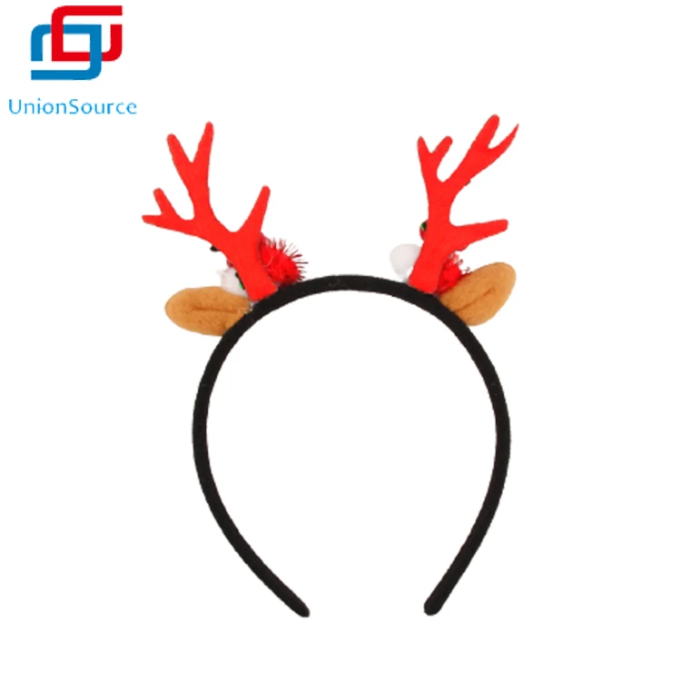 
Christmas Party Headbands Xmas Party Costume Headbands Reindeer Hair Hoop Christmas Photo Prop Booth Headbands for Christmas Par 