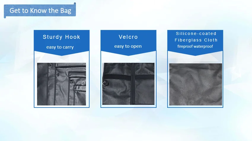 Fireproof Faraday Bag with Anti-Tracking EMF GPS RFID Blocking Bag With Different Size