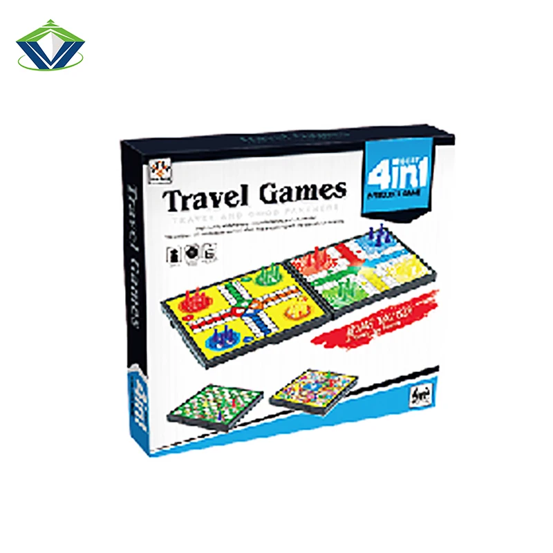 4 in 1 Plastic Ludo and Snakes and Ladders Board Games Set for Kids Adults